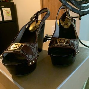 Michael Kors Charm Sling Platform Wedge